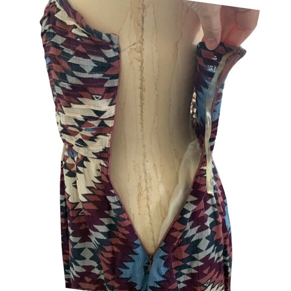 Billabong Davenport Aztec Tribal Print Dress Womens SIze Large - Picture 5 of 8